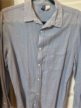 Divided Light Blue Casual Button-Down Shirt